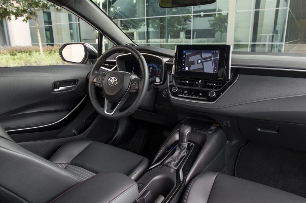 2023 Toyota Corolla interior layout.