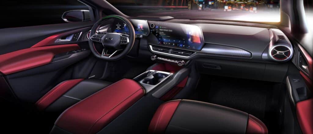 2024 Chevy Equinox EV interior layout.