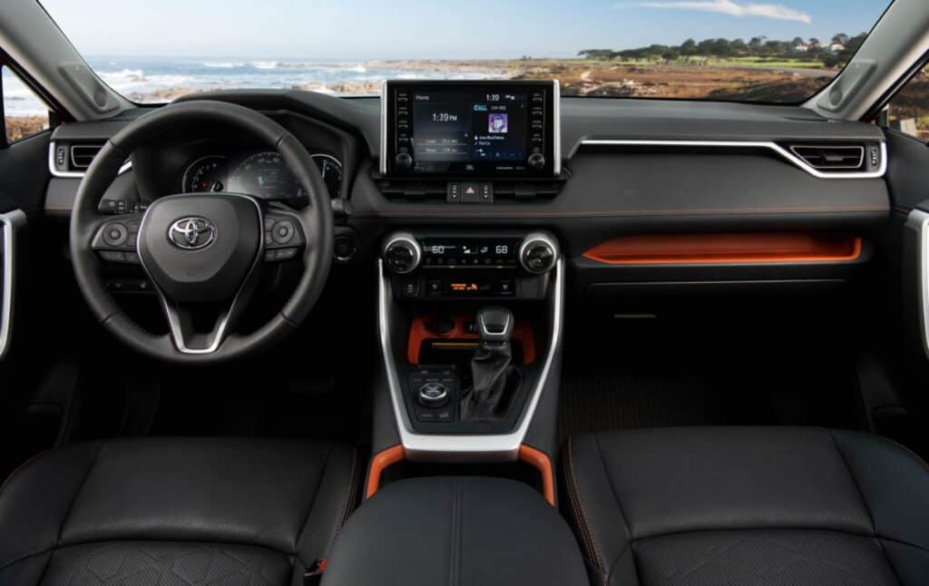 2024 Toyota RAV4 interior layout. 