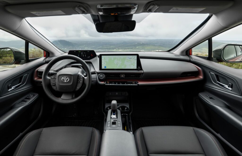 2023 Toyota Prius Prime interior layout.