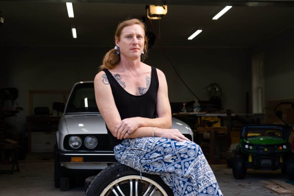 anna hursley sits in front of her project bmw