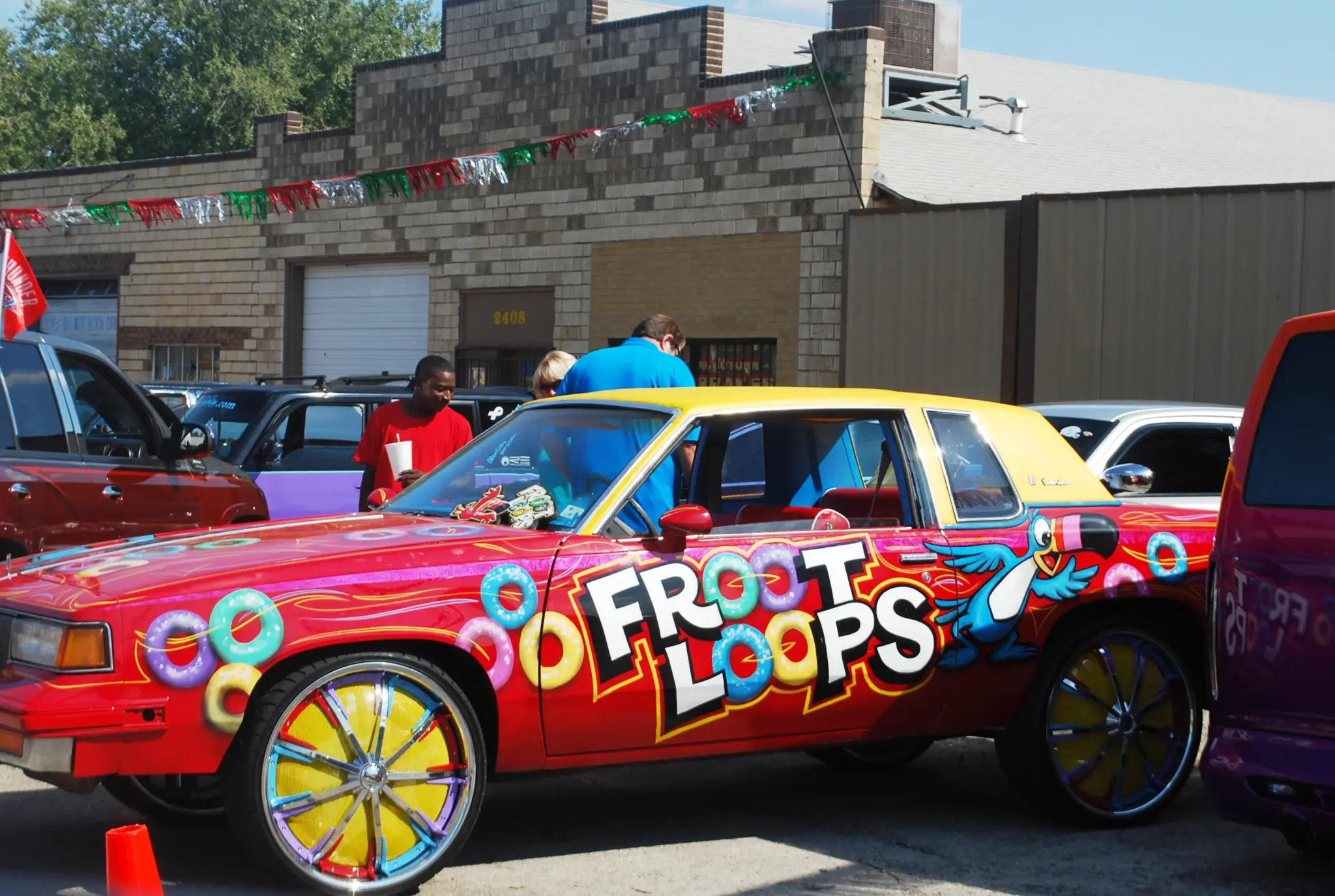 Froot Loop Donk Car scaled