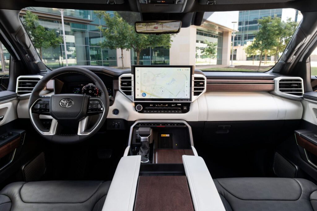 2024 Toyota Sequoia Capstone interior layout.