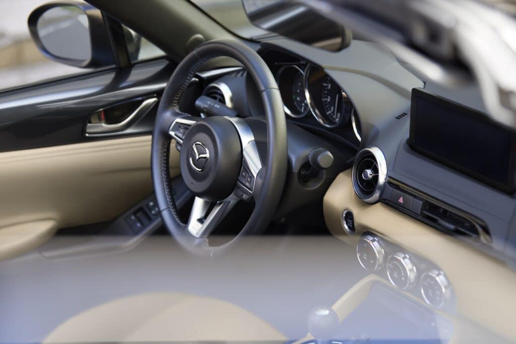 2024 Mazda MX-5 Miata interior layout.