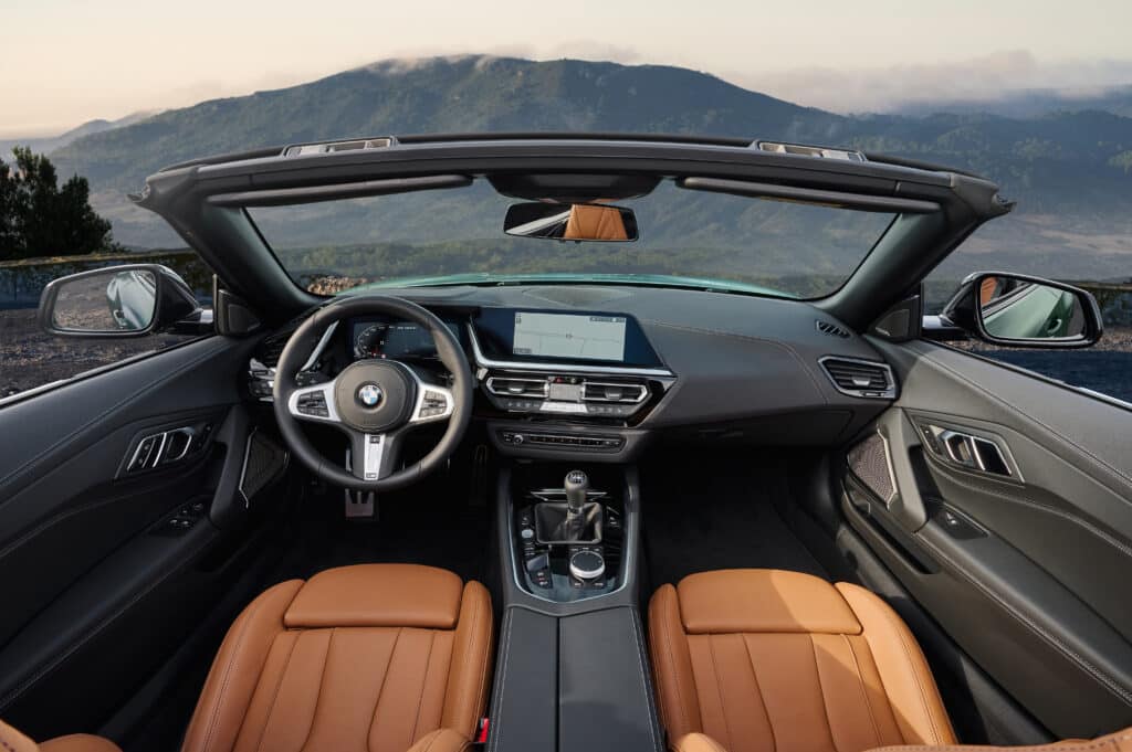 2025 BMW Z4 M40i interior layout.