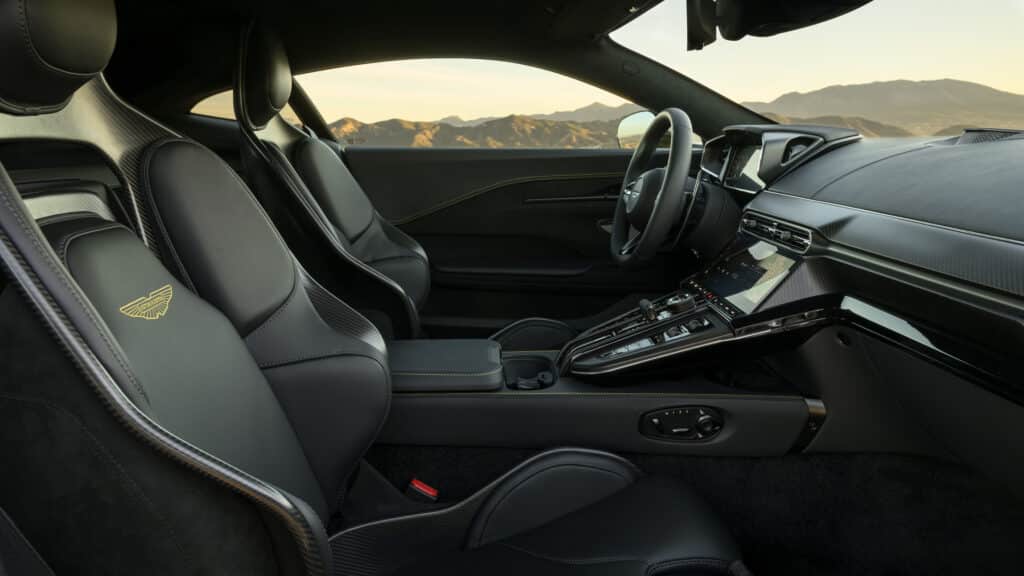 2025 Aston Martin Vantage interior layout.