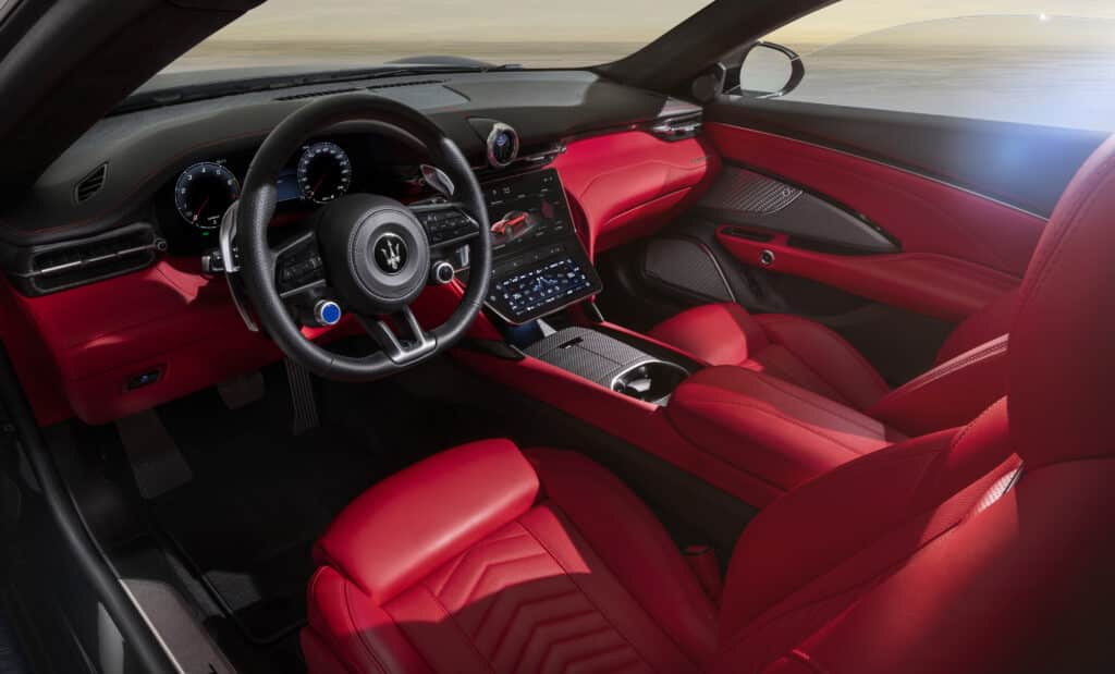 2024 Maserati GranCabrio interior layout.